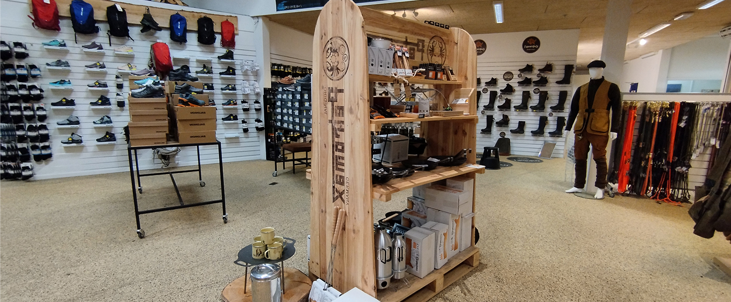 Petromax produkter udstillet i Korsholm butikken